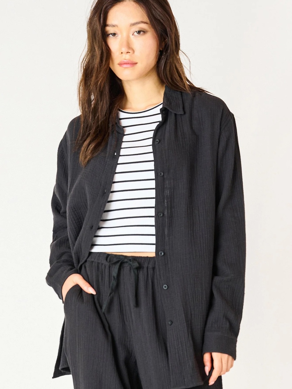 DEX Black button up - Picture 2 of 2